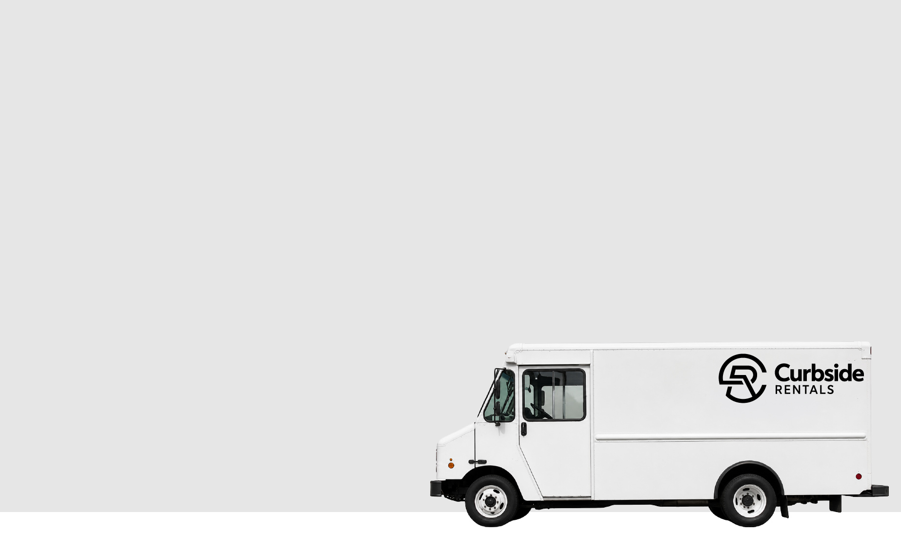 White Curbside Rentals 18 ft step van